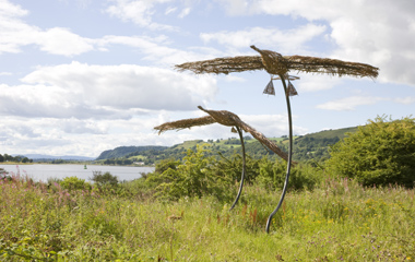 Sculpture at The Saltings local nature reserve